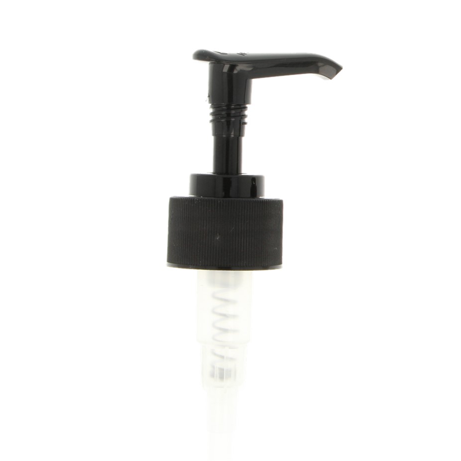 Ribbed Black Lotion Pump Lock-Down