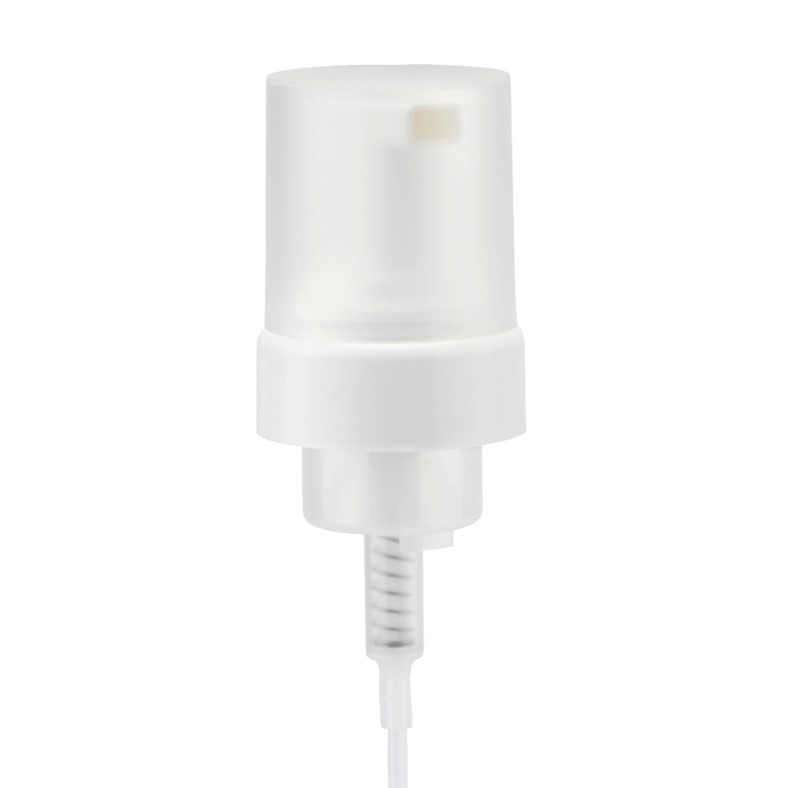 Smooth Wall White Platinum Foam Pump Squared Frosted Overcap