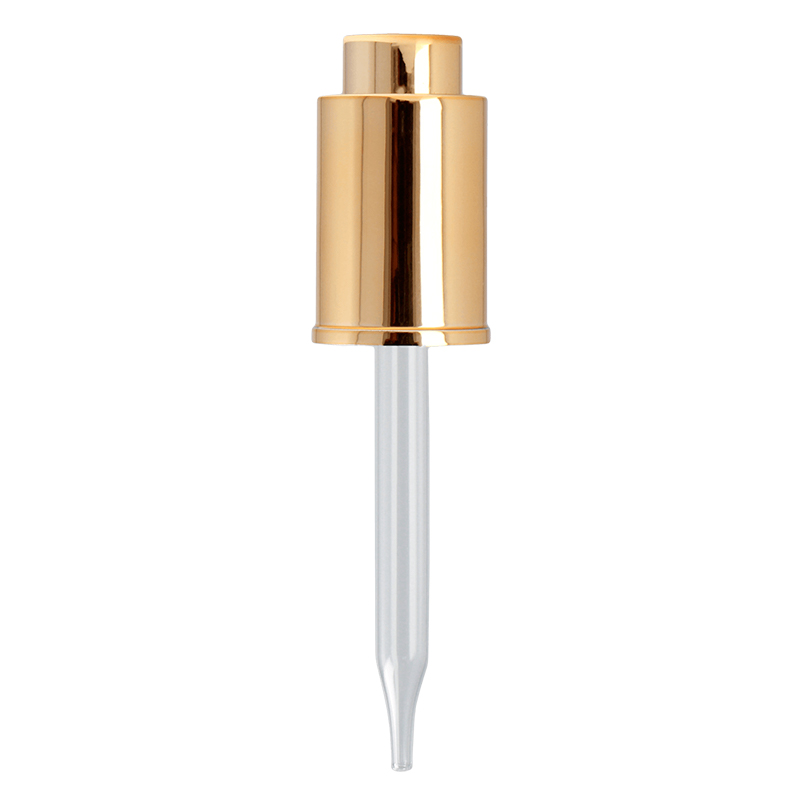 Smooth Wall Gloss Gold Cosmetic Push-Button Pipette