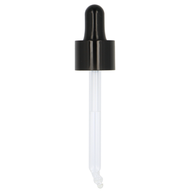 Smooth Wall Gloss Black Assembled Pipette Dropper