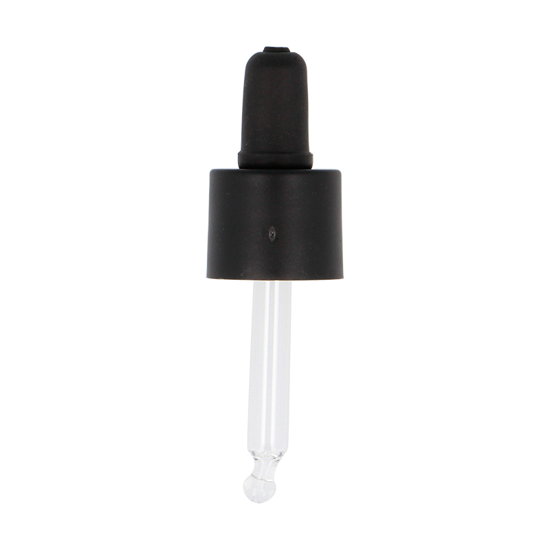 Smooth Wall Matt Black Assembled Recycled Polyprop (PCR) Pipette Dropper TPE Bulb