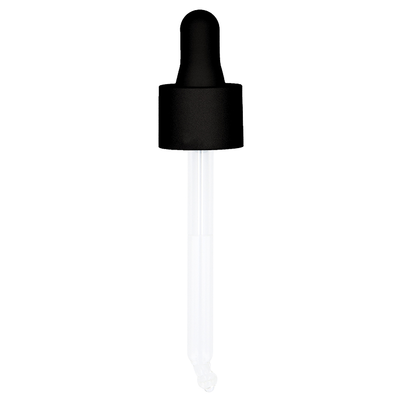 Smooth Wall Matt Black Assembled Pipette Dropper