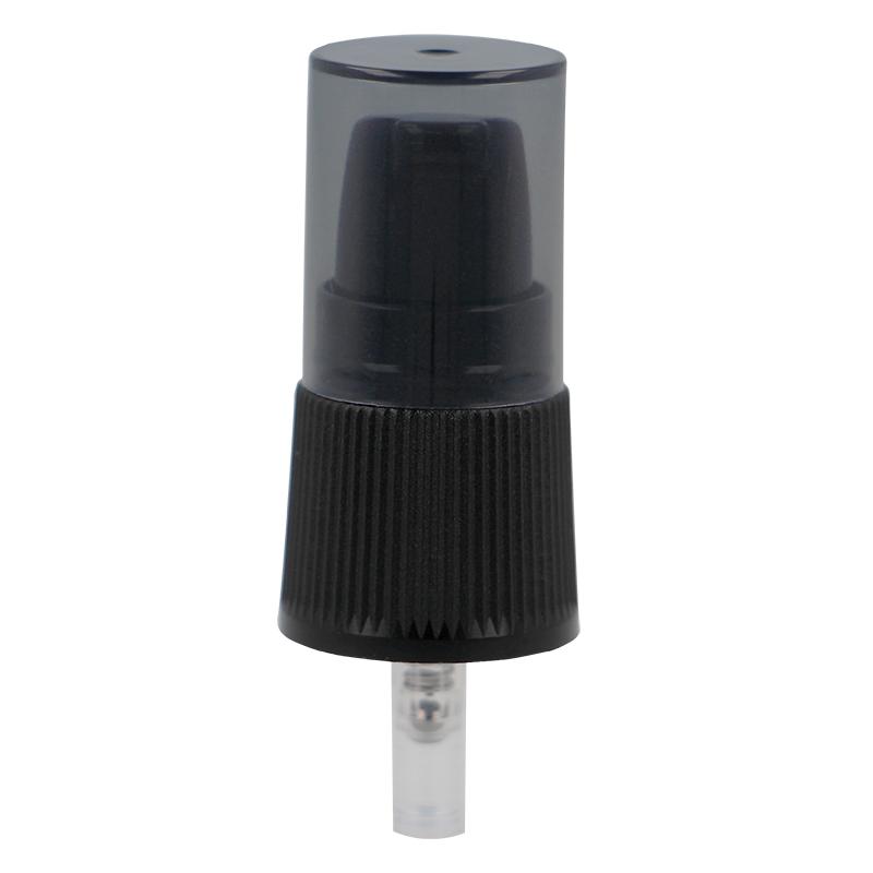 Ribbed Black Treatment Pump Translucent Black O/cap