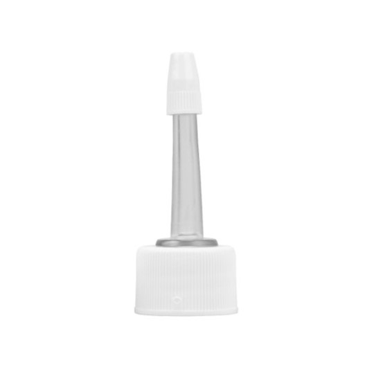 Ribbed White/Natural PP PP/SPVC Cannula Nozzle Cap, 63ShA