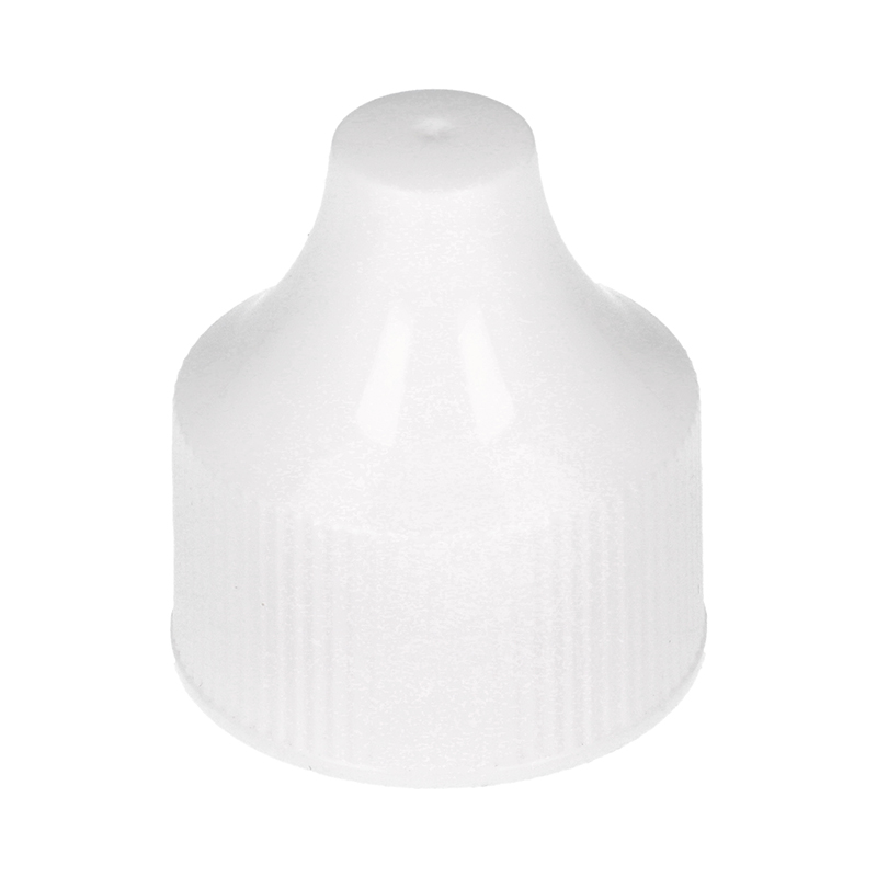 Ribbed White PP Screw Nozzle Closure - takes 14SNP1.6P15
