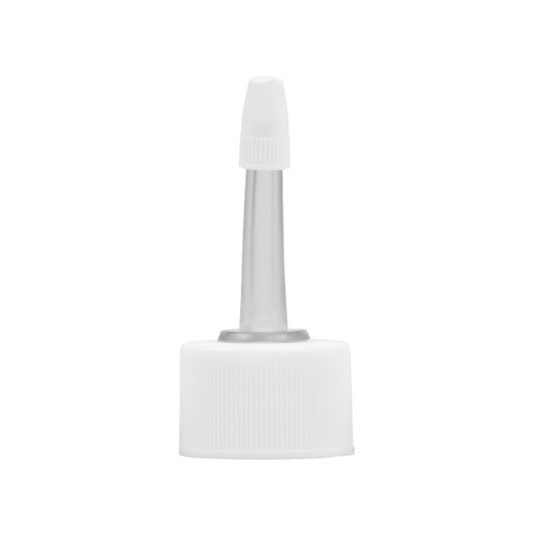 Ribbed White/Natural PP PP/SPVC Cannula Nozzle Cap, 63ShA