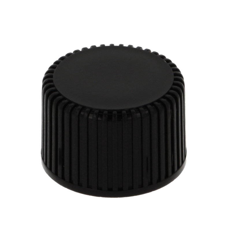 Ribbed Black PP Fine Mill Screw Closure