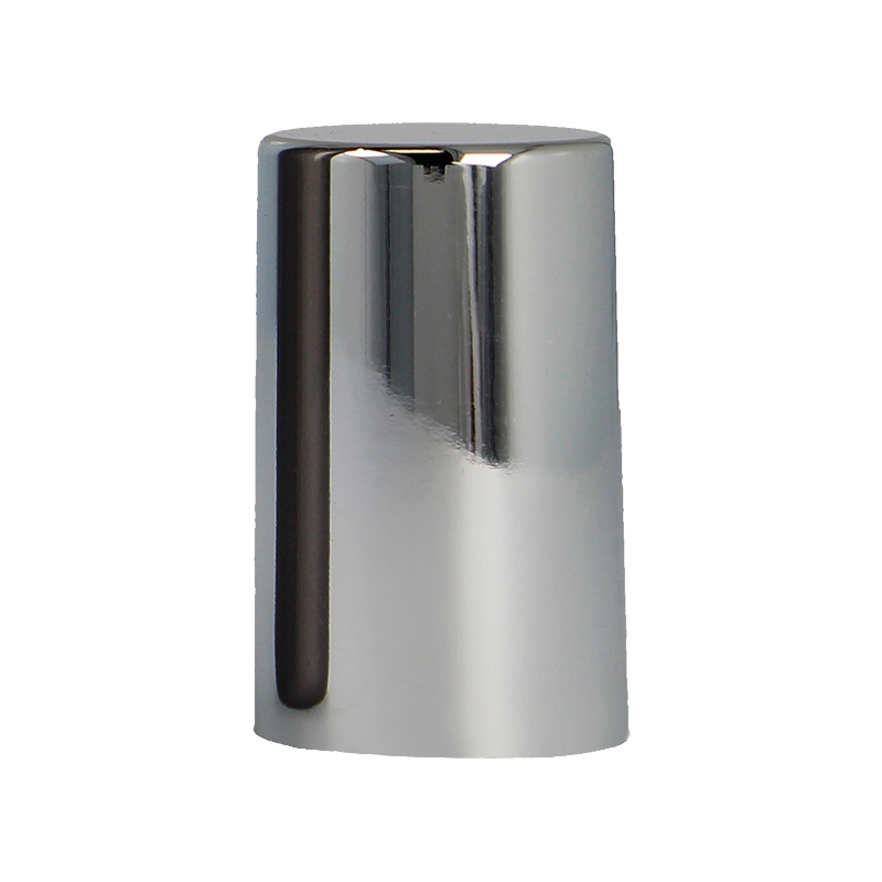 Smooth Wall Gloss Silver PET PET Full Overcap (45mm H)