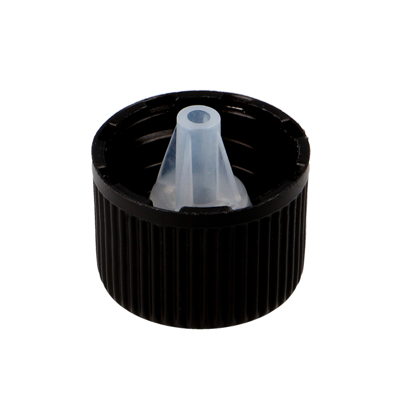 Ribbed Black Screw Cap c/w Rim Dropper3 (Thin liquids)