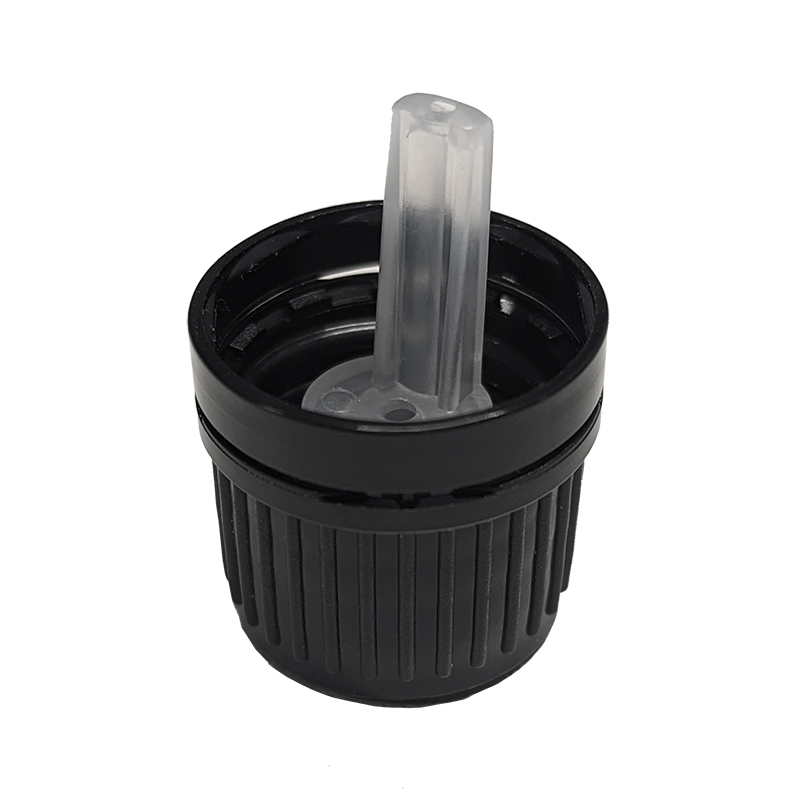 Ribbed Black HDPE Tamper Evident Dropper Closure 2.0mm