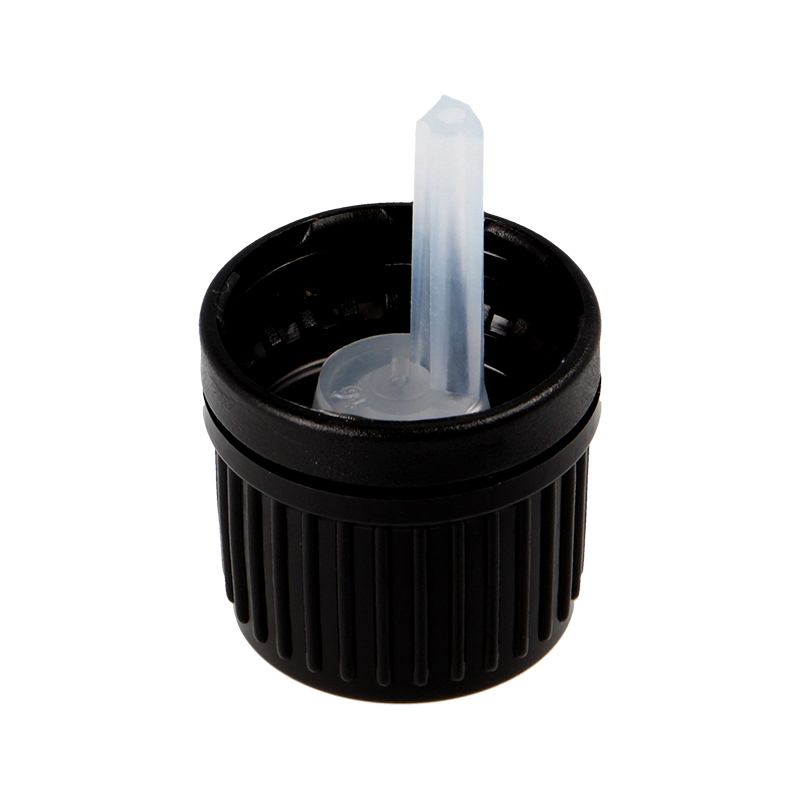 Ribbed Black HDPE Tamper Evident Dropper Closure 2.0mm