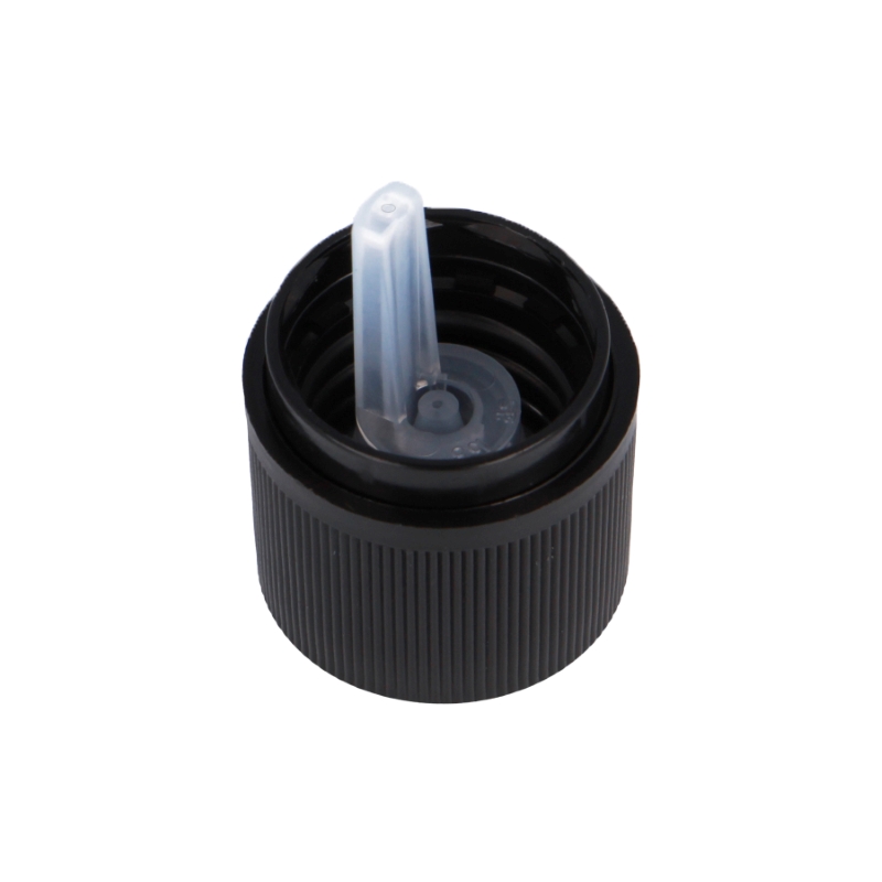 Ribbed Black Tamper Evident Child Resistant Dropper Closure 0.7mm