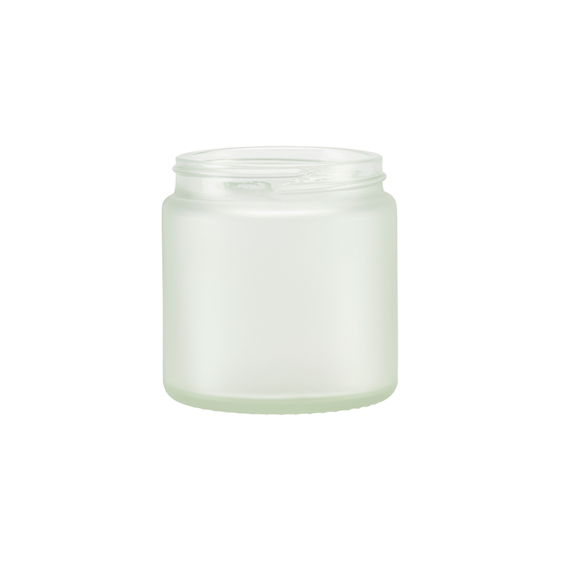 Frosted Glass Ointment Jar Sprayed