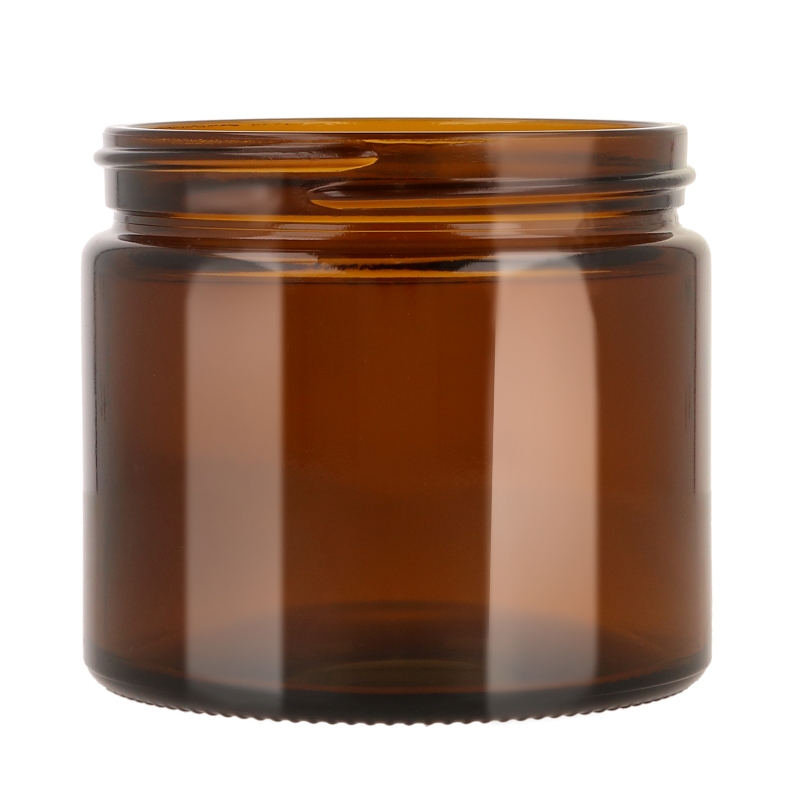 Amber Glass Round Ointment Jar