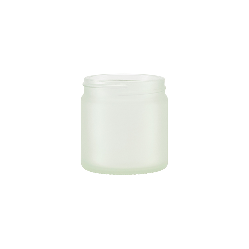 Frosted Glass Ointment Jar Sprayed