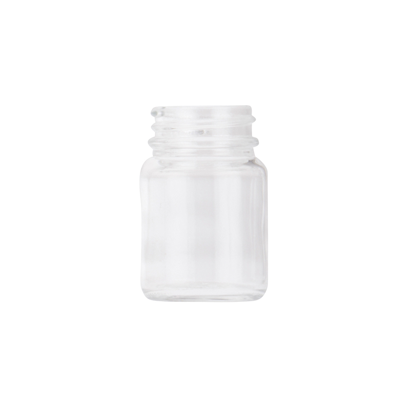 Clear Glass Powder Jar