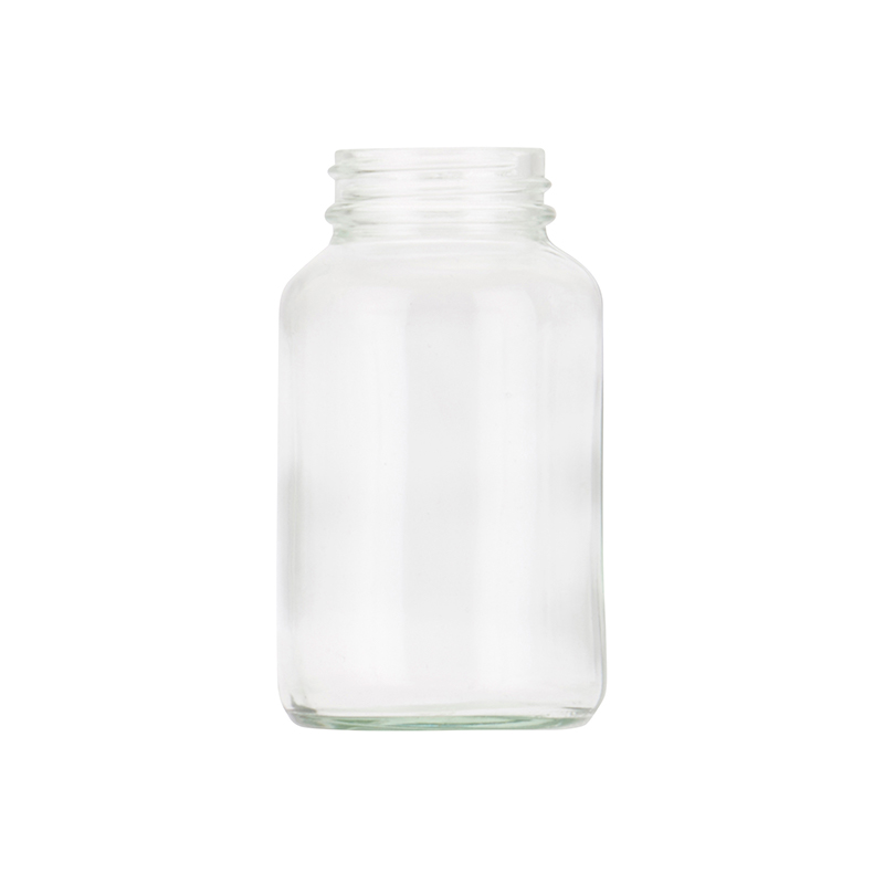 Clear Glass Powder Jar