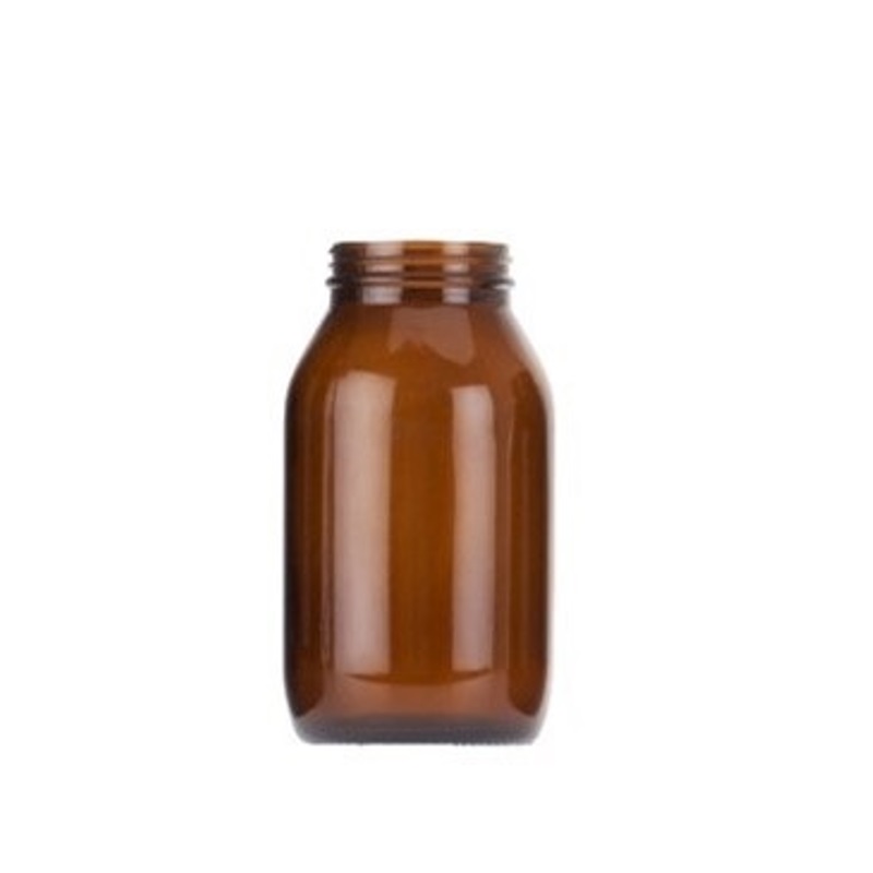 Amber Glass Powder Jar