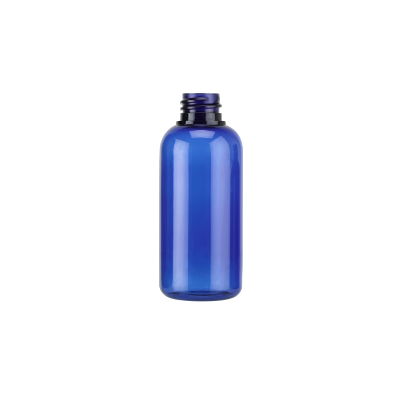 Blue PET Boston Round Bottle (PCR30)