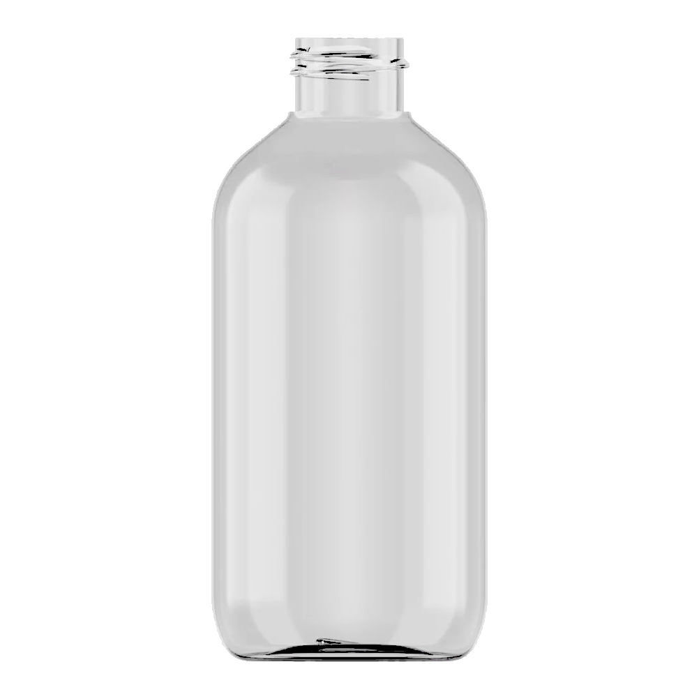 Clear PET Boston Round Bottle