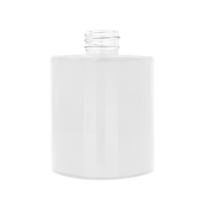 Gloss White Glass Cullen Cylindrical Bottle, Sprayed