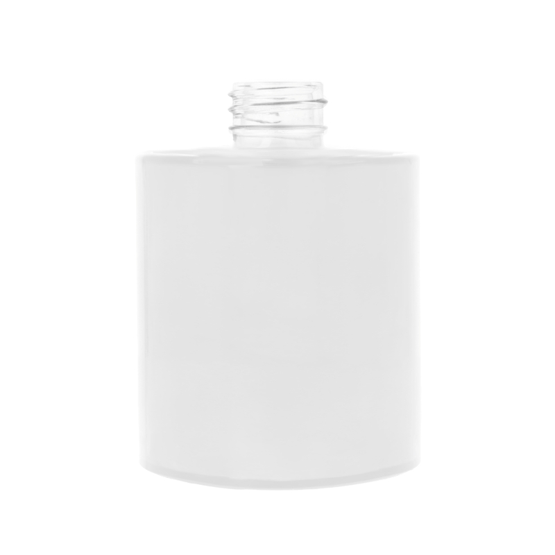 Matt White  Glass Cullen Cylindrical Bottle, Sprayed