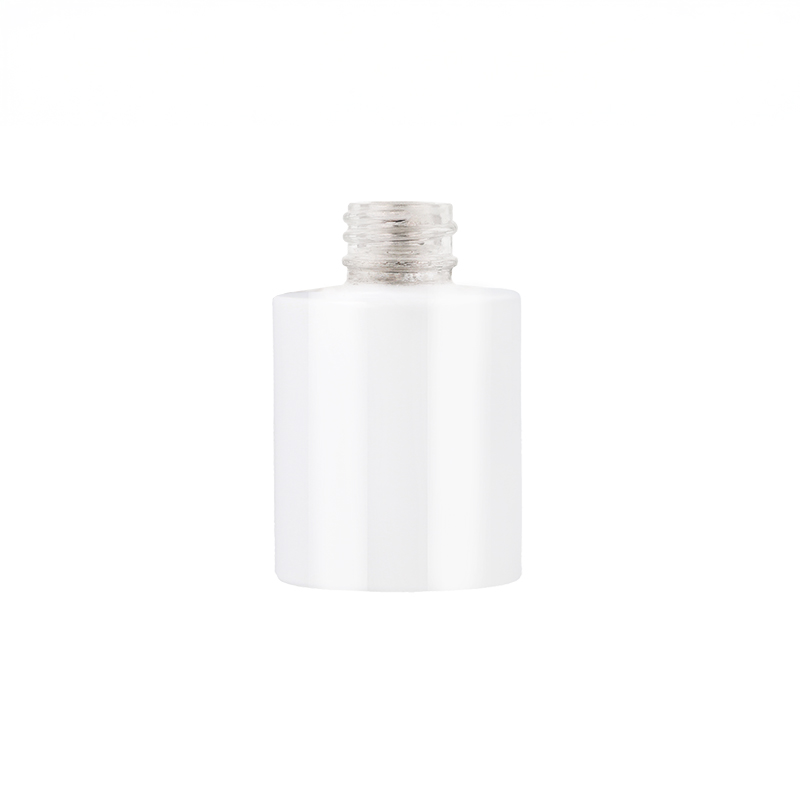 Gloss White Glass Cullen Cylindrical Bottle, Sprayed
