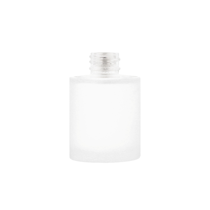 Frosted Glass Cullen Cylindrical Bottle