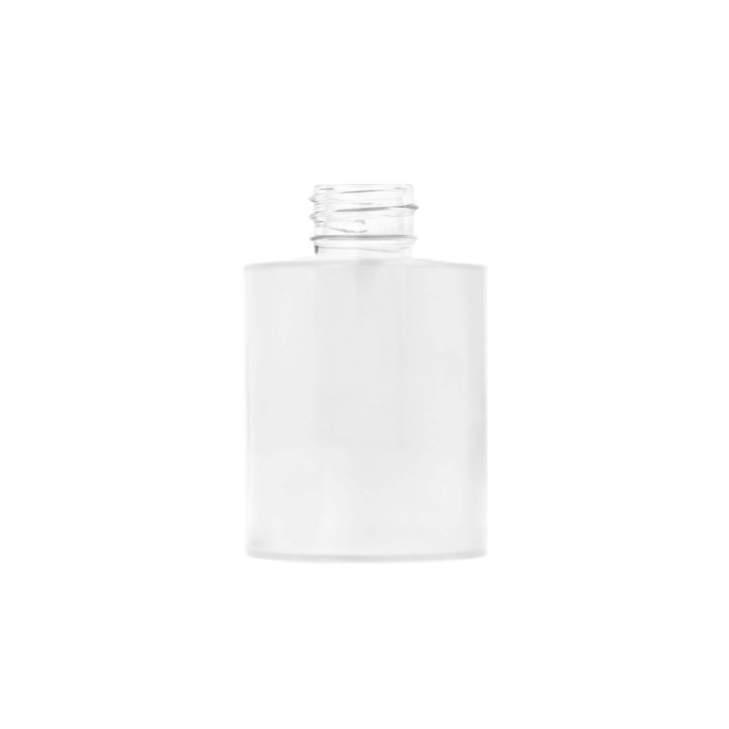 Matt White  Glass Cullen Cylindrical Bottle, Sprayed