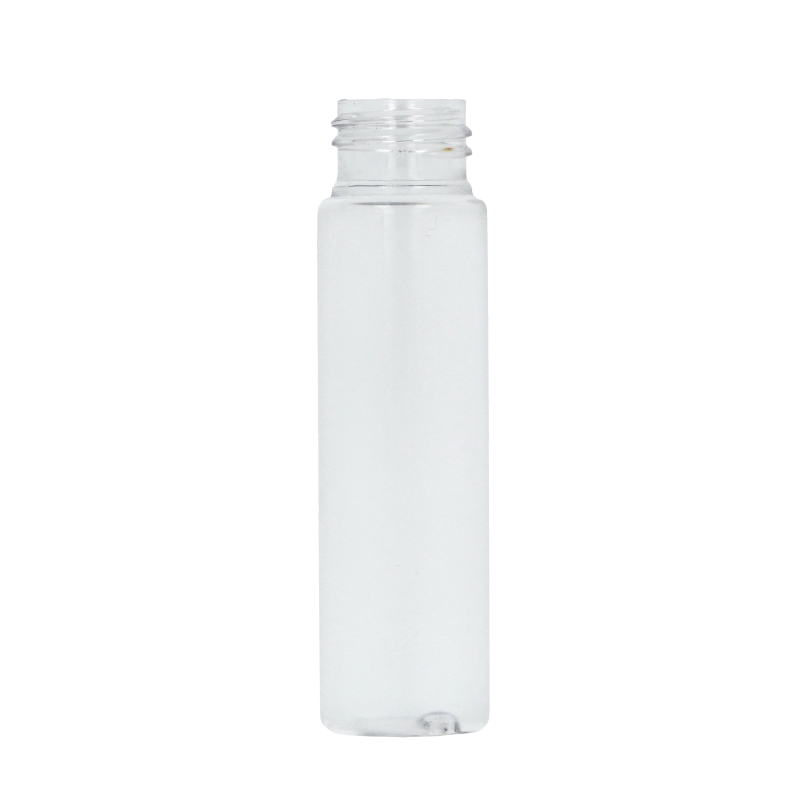 Clear PET Sharp Cylindrical Bottle