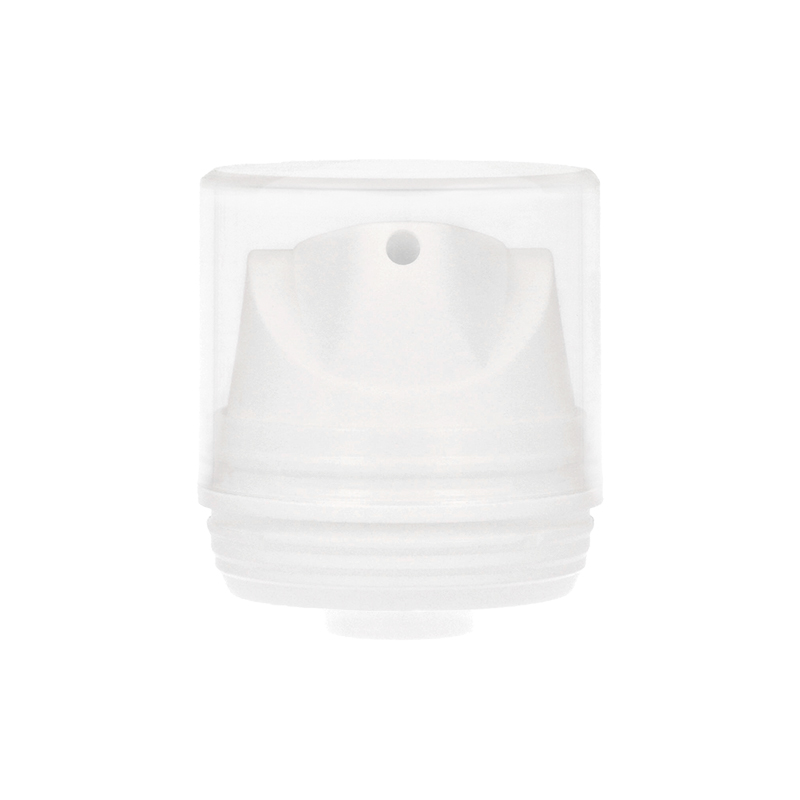 Matt White Evoke All Plastic Airless Pump w/ Clear PP Overcap
