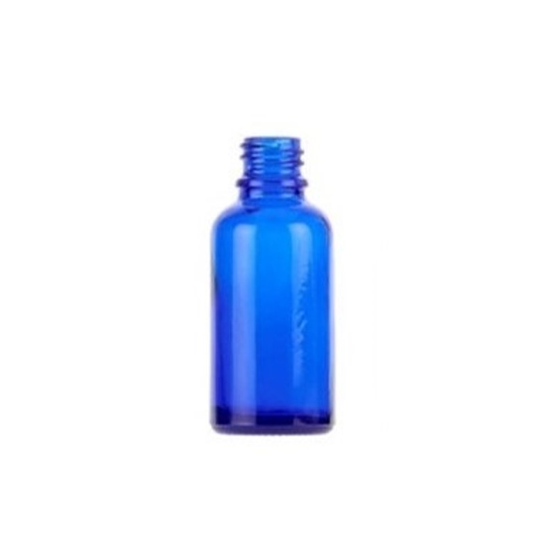 Blue Glass Echo Squat Dropper Bottle