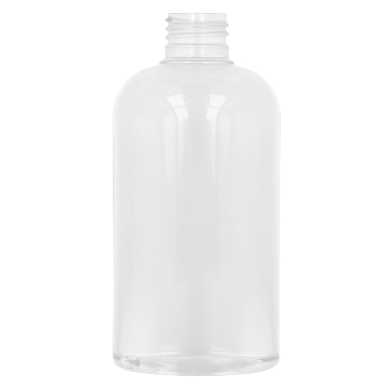 Clear PET Flat Based Boston Round Bottle (PCR30)