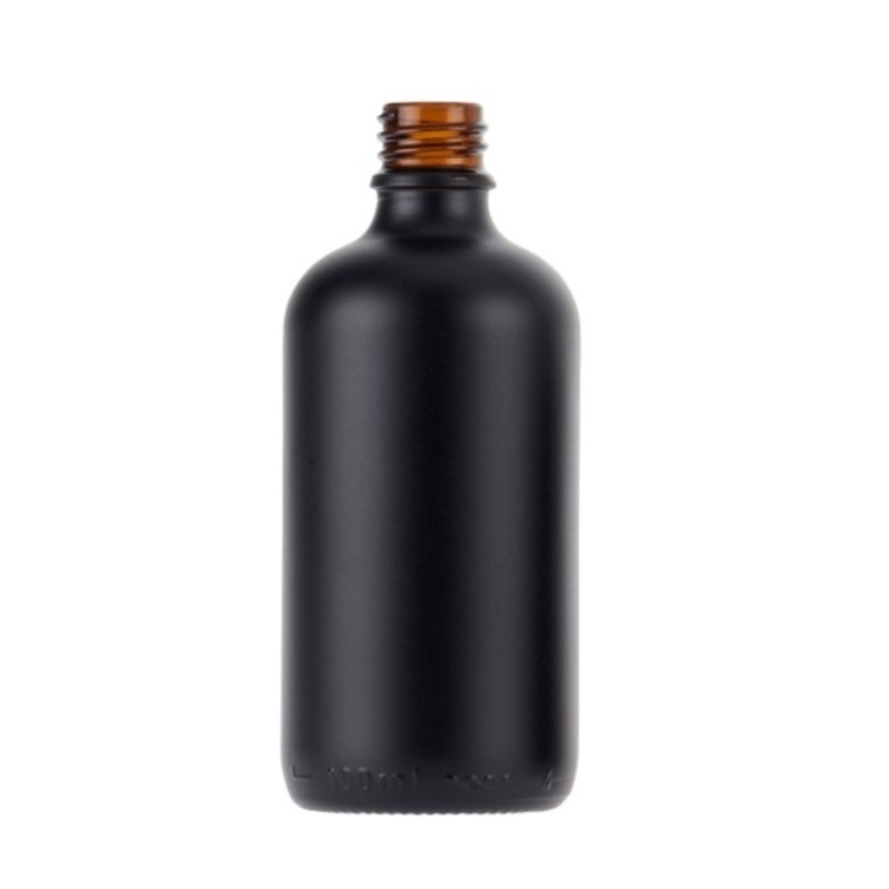 Matt Black Glass Fusion Dropper Bottle, sprayed