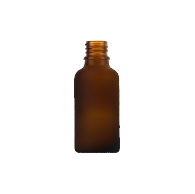 Amber Frosted Glass Fusion Dropper Bottle, sprayed