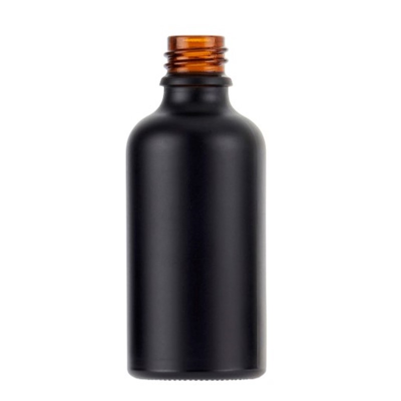 Matt Black Glass Fusion Dropper Bottle, sprayed