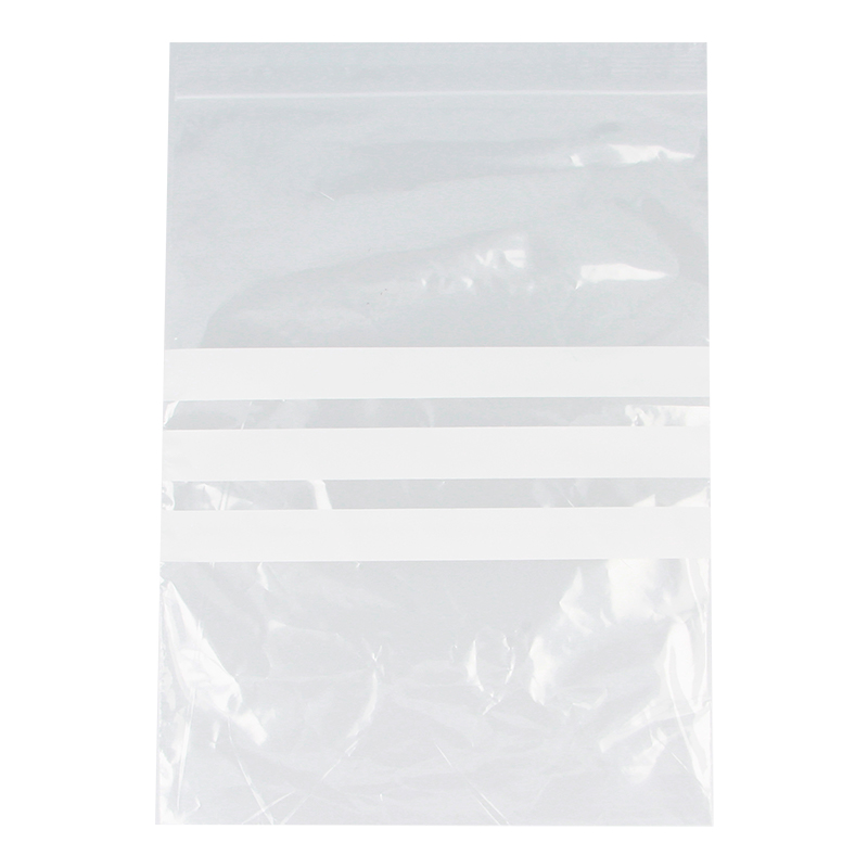 Clear LDPE Grip-Seal Bags with Write-on Panel