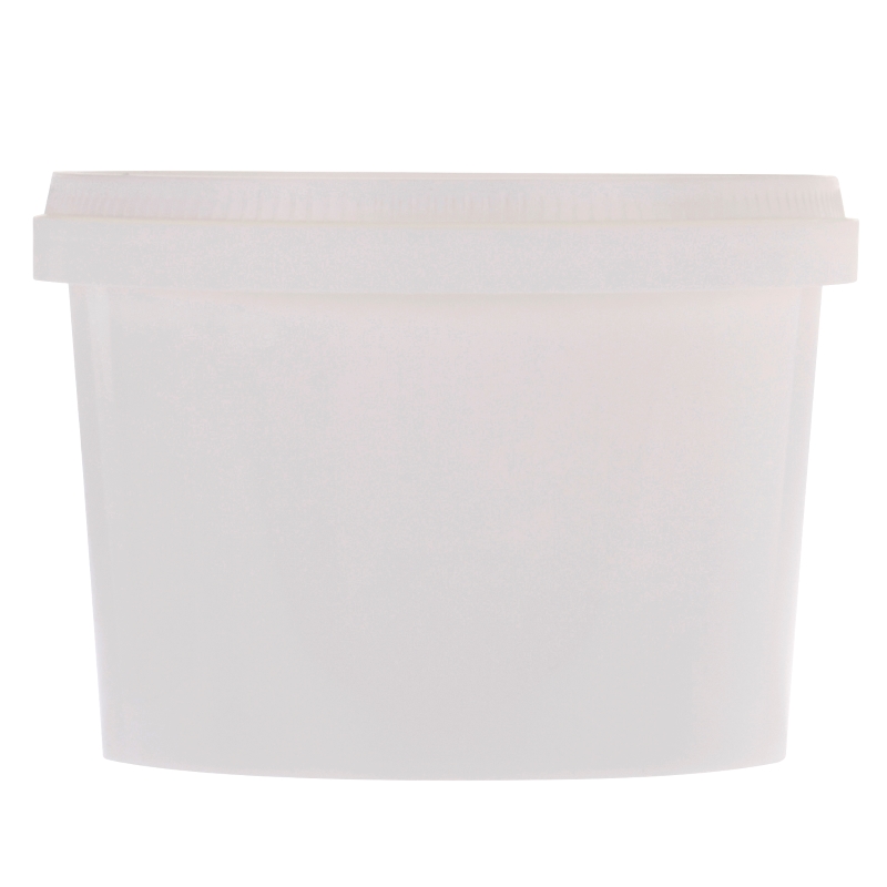 White PP Round Tub (S) and Lid Complete