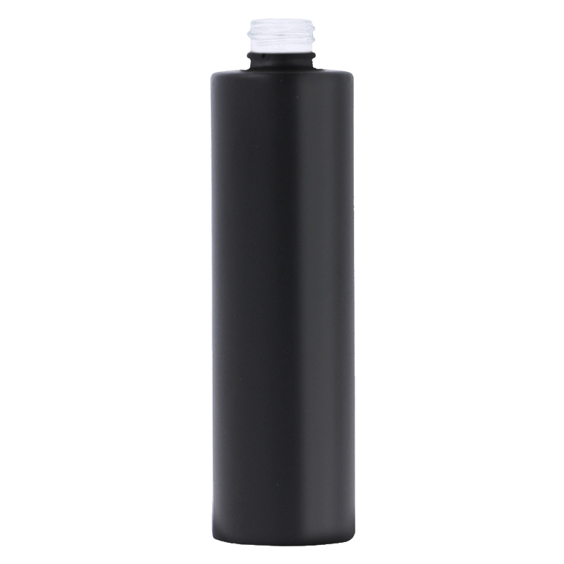 Matt Black Glass Mallaig Premium Cylindrical Bottle, Sprayed