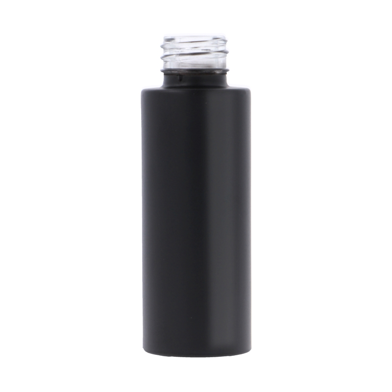 Matt Black Glass Mallaig Premium Cylindrical Bottle, Sprayed