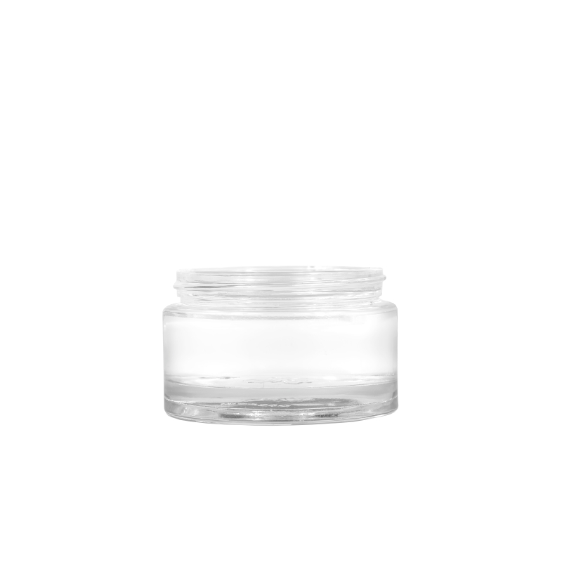 Clear Glass Round Marbella Jar