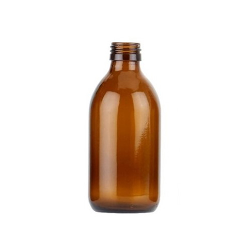 Amber Glass Medical Round Bottle