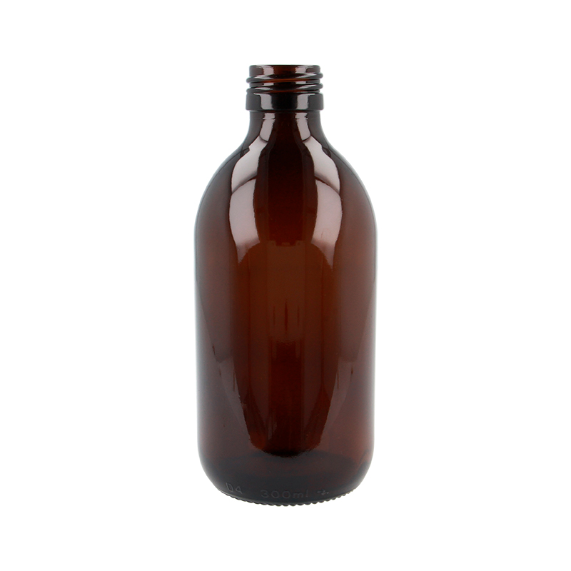 Amber Glass Medical Round Bottle