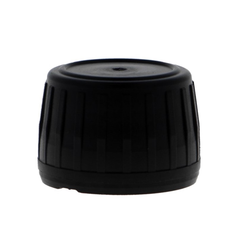 Ribbed Black Tamper Evident Boreseal Closure