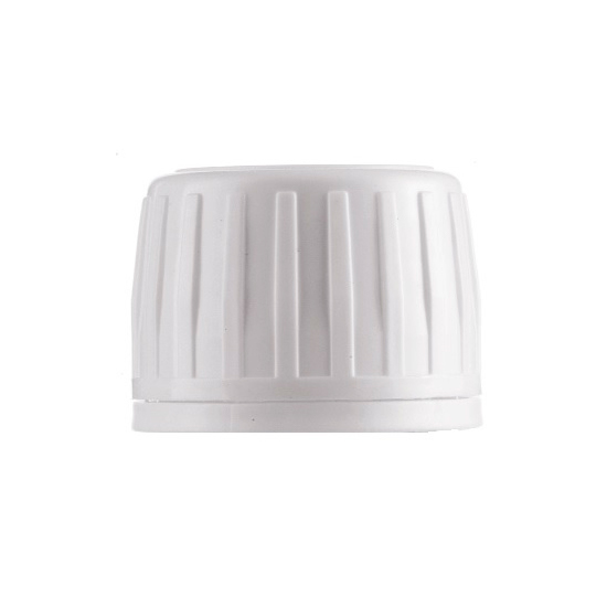 Ribbed White HDPE Tamper Evident Closure, EPE Foam Liner