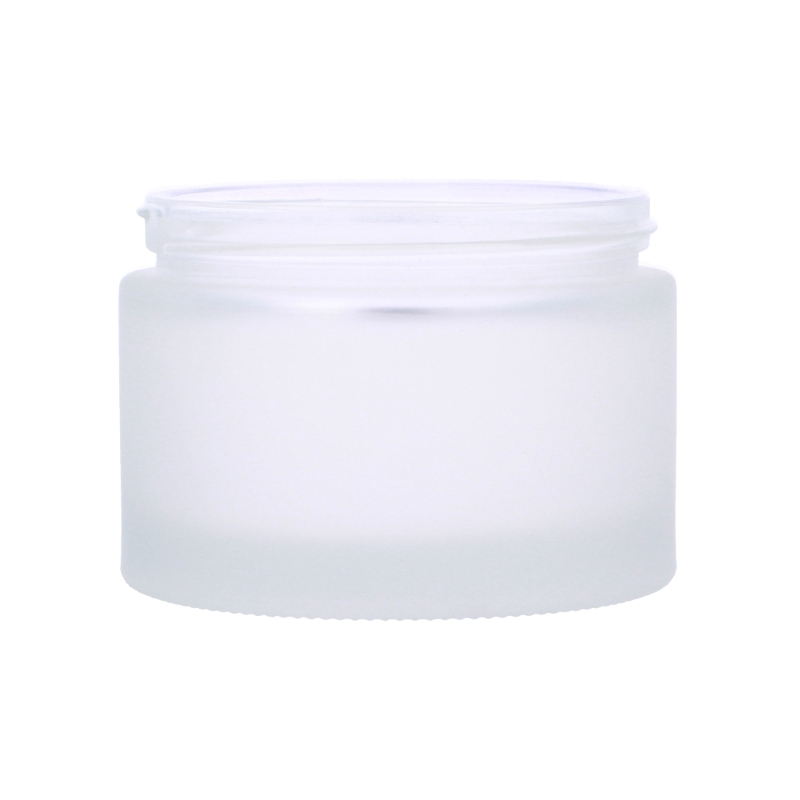 Frosted Glass Round Richmond Jar, Sprayed