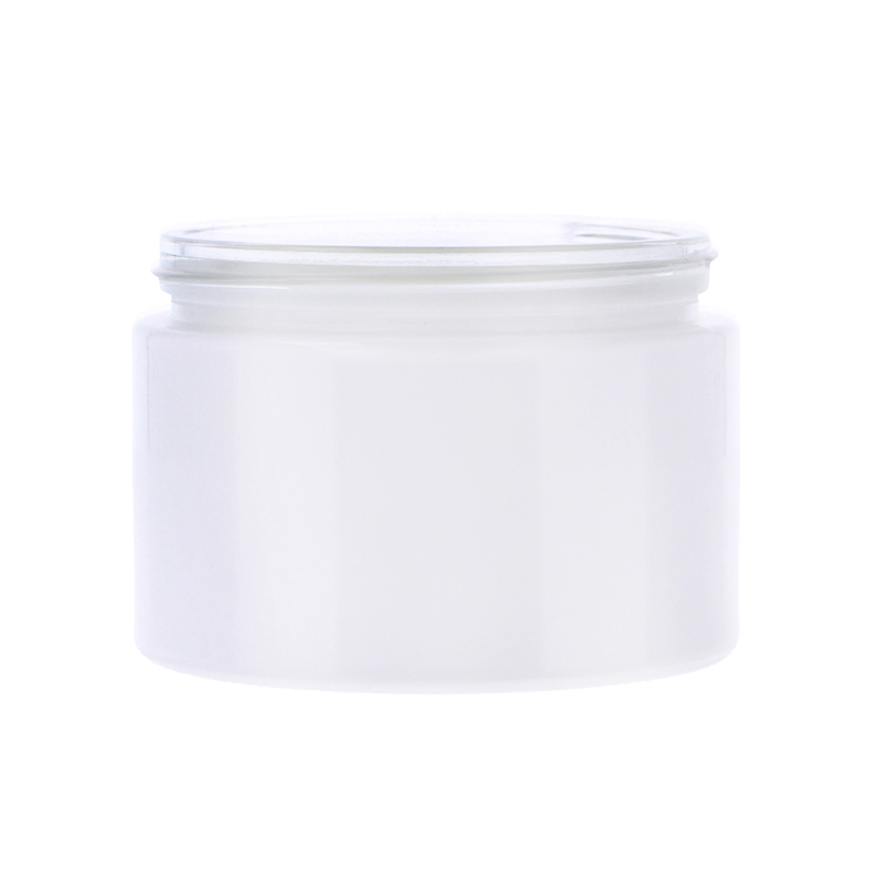 Gloss White Glass Round Richmond Jar, sprayed