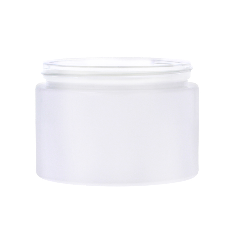 Matt White  Glass Round Richmond Jar, sprayed