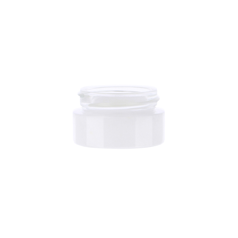 Gloss White Glass Round Richmond Jar, Sprayed