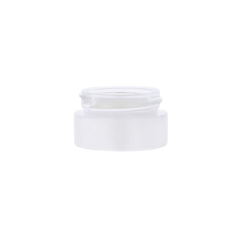 Matt White Glass Round Richmond Jar, Sprayed